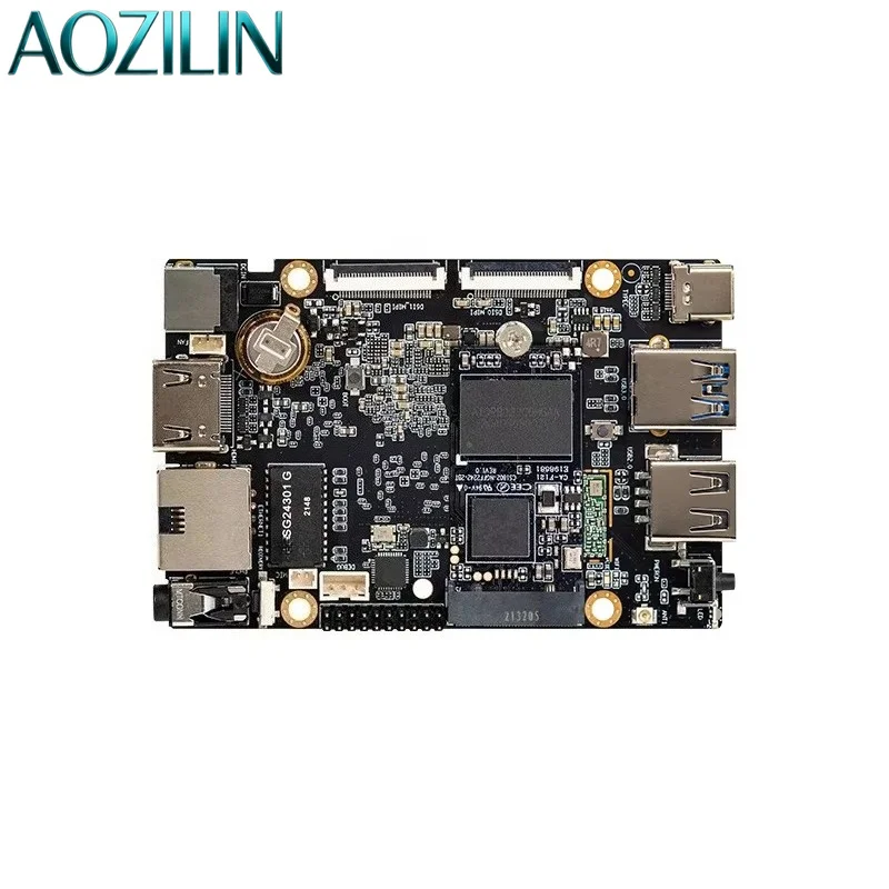 AOZILIN Octa Core AI Single Board Computer 32GB RAM eMMC Storage 6TOPS NPU Support 8K Video Android Linux Cortex-A76 Chip