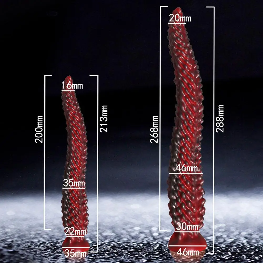 جديد الغريبة اللامسة المكونات الشرج طويلة سميكة دسار دوامة سيليكون كبير بعقب المكونات شفط كأس الشرج لعبة موسع الكبار لعبة الرجال النساء