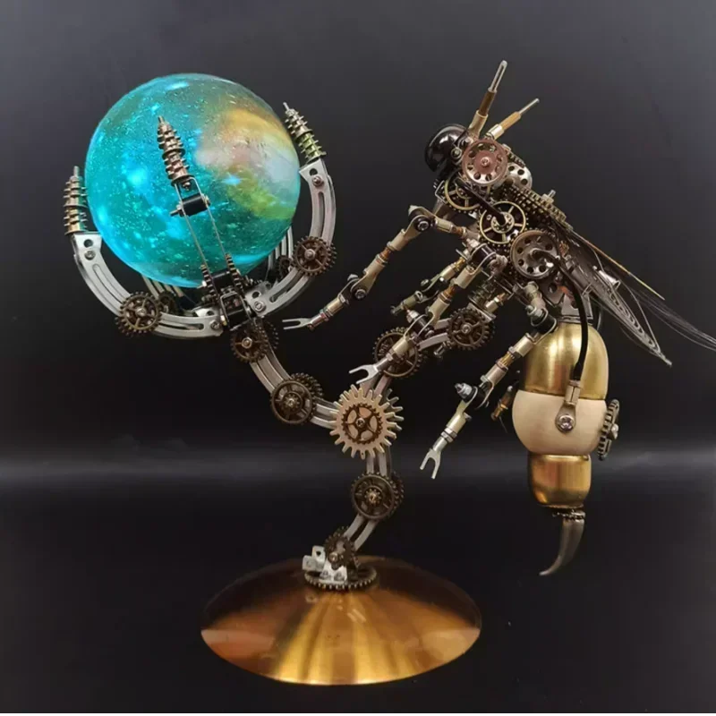 

Handmade metal assembly precision wasp octopus model, high difficulty adult assembly 3D mechanical toy ornament gift