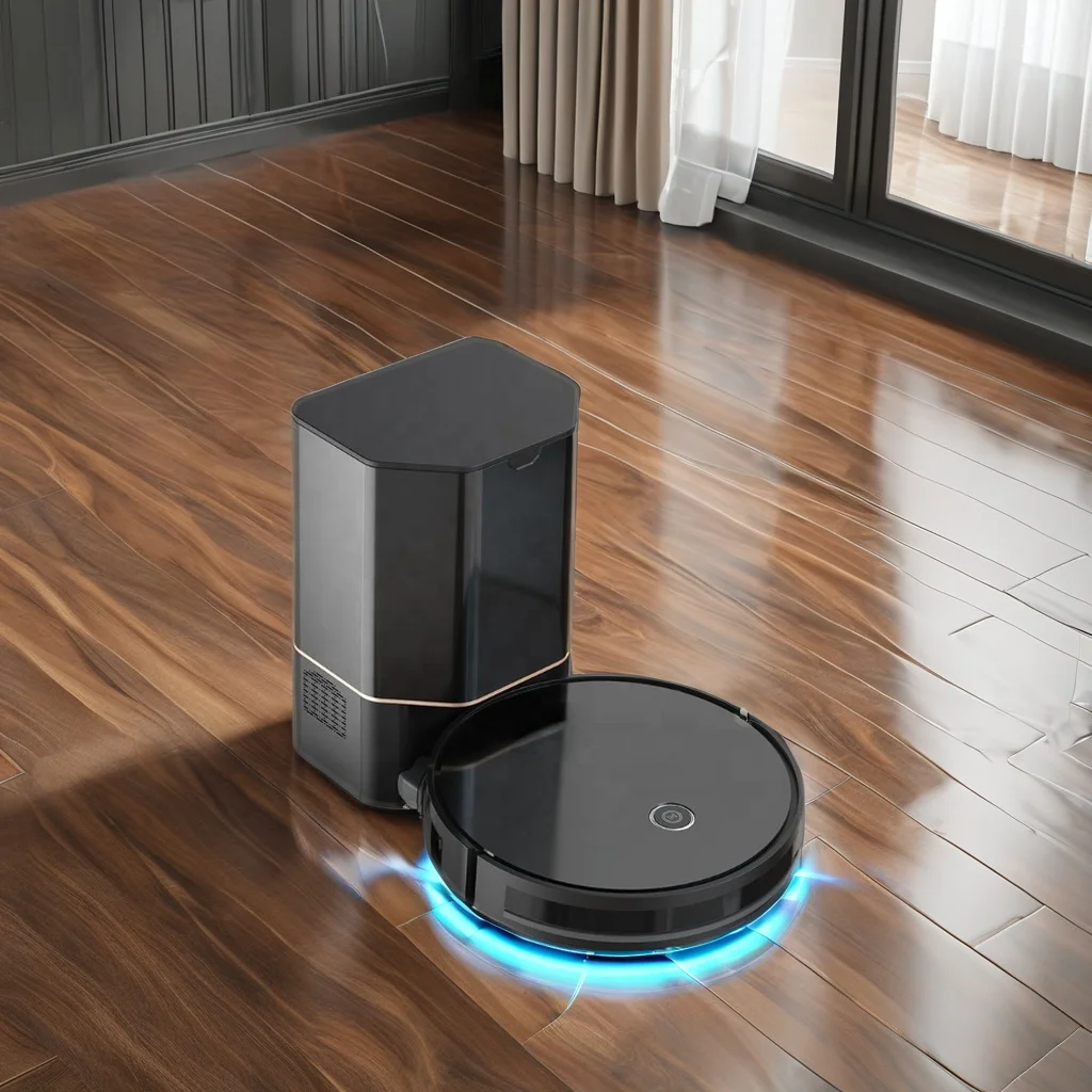 M8 Robot Vacuum Cleaner With Self-Emptying Dustbin & 4000Pa Suction App Control Floor Cleaning Sweeping Mop For Household Use