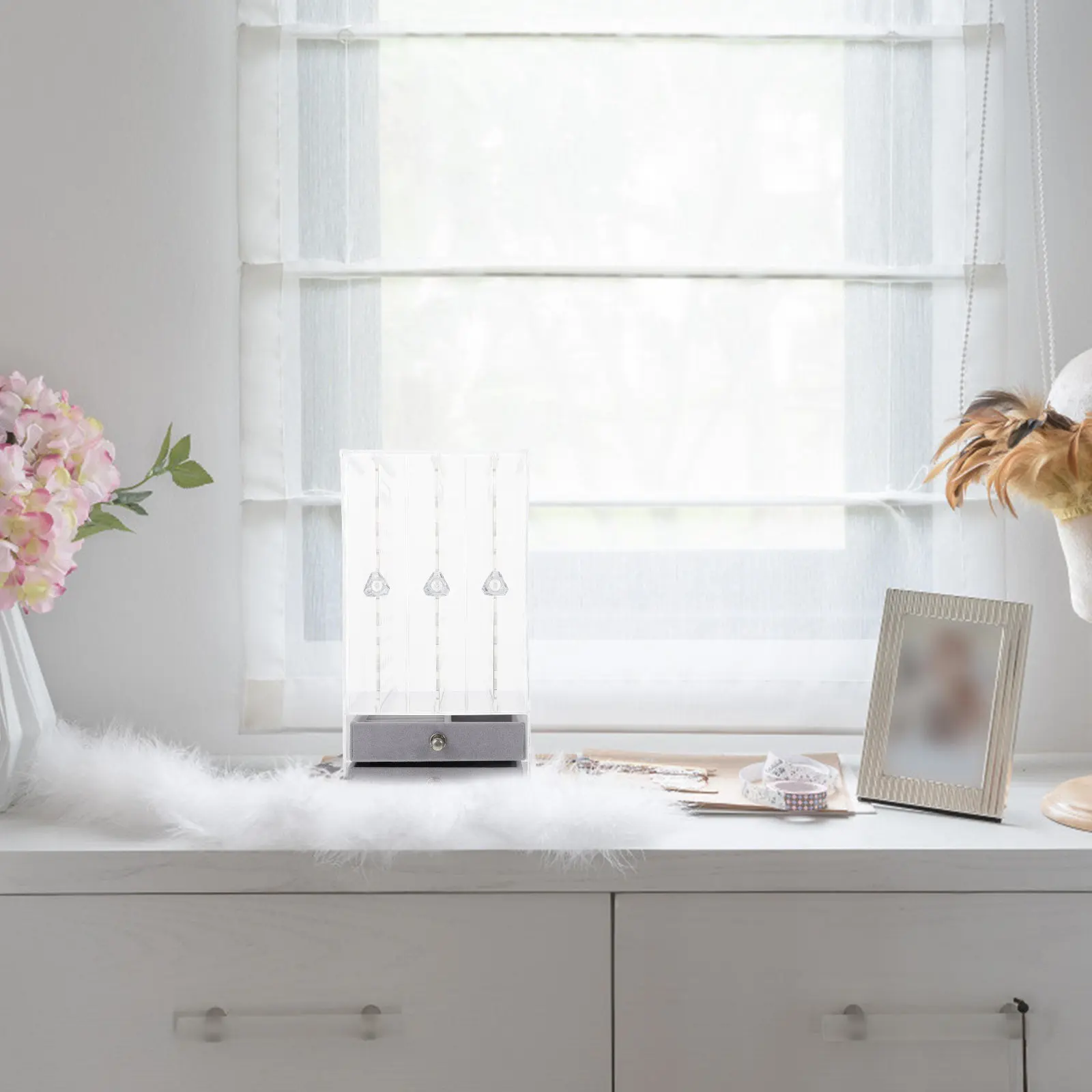 

1Set Jewelry Storage Box Premium Necklace Display Stand for Earring Holder Bracelet Rack Dressing Table Organizer Sturdy