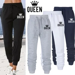 Queen Letter Printed Women Men Sweatpants Long Pants Jogger Trousers Womens Casual Sports Fitness Solid Color Luxury Sweat Pants