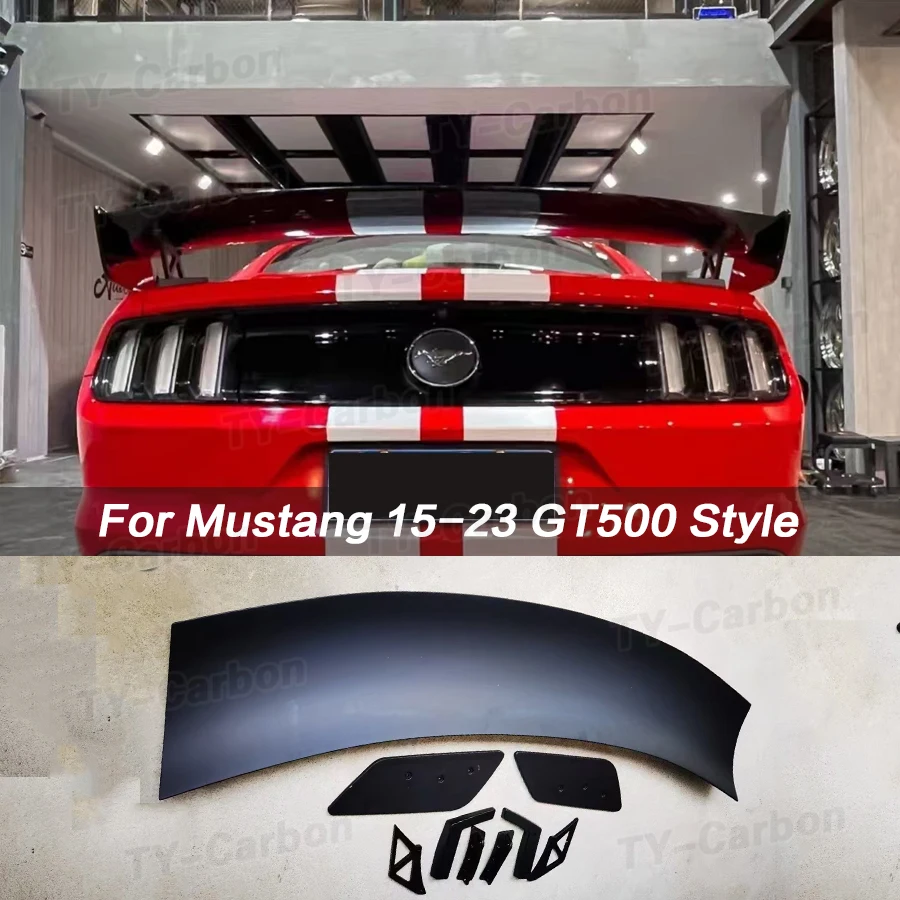 ABS Matte Black Rear Boot Spoiler Wings for Ford Mustang GT V8 V6 Coupe 2015 -2023 GT500 Style Spoiler Accessories