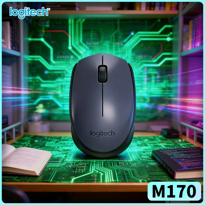 

Беспроводная оптическая мышь Logitech M170 с точным отслеживанием, 2,4 ГГц, радиус действия 10 м, 12 месяцев автономной работы, для офиса, дома и ежедневного использования