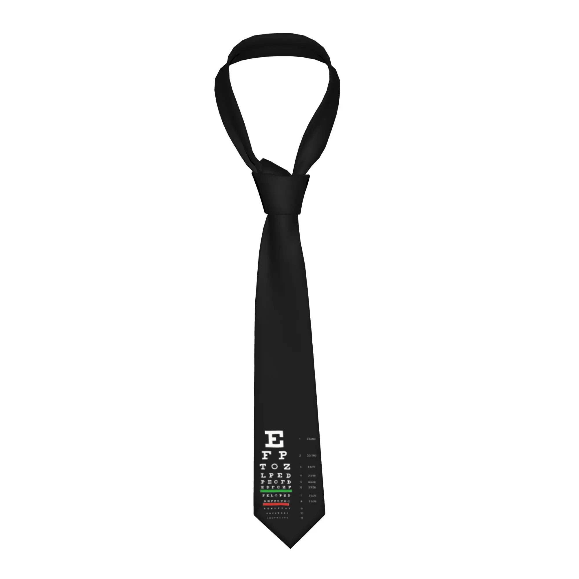 Classic Snellen Eye Chart  Neck Tie for Office Mens Optometrist Optician  Necktie