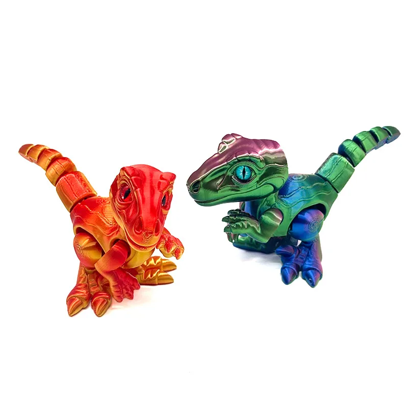 Simulation d'impression 3D de dinosaure vélociraptor, jouet de décoration d'ornement de bureau pour garçons et filles, 1 pièce