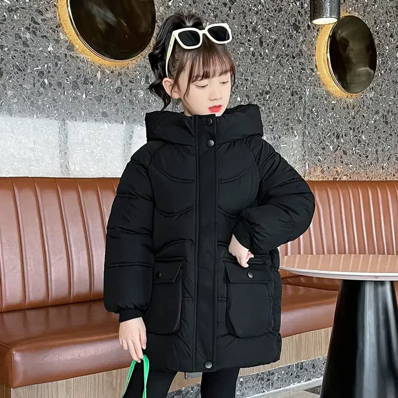 Girl Cotton Jacket 7 Down Outerwear Thick Winter Parkas 9 Loose Fitting Korean Version 10 Year Children's Kids Jackets for Girls