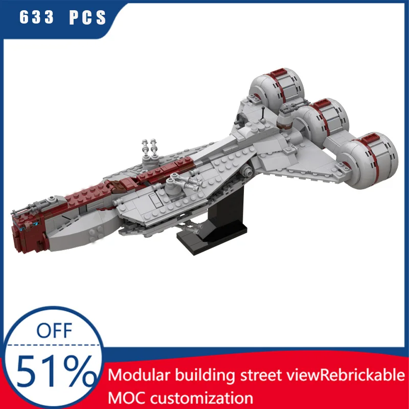 

633 Parts Space Series Cool Combatthe Cruiser Moc Spaceship Model Building Block Originality Assembly Bricks Toys Christmas Gift