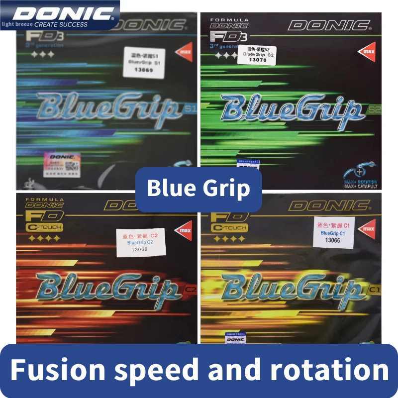 DONIC table tennis racket rubber reverse glue C1 C2 reinforced with special Lind blue grip S1 S2 adhesive