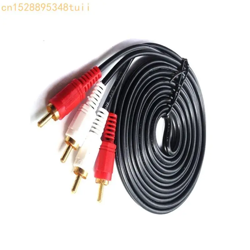 Y4QF Composite Wire Cord 2RCA Male to 2RCA Male Cable 2RCA Male Cord for TV Speaker Home Theater Amplifier