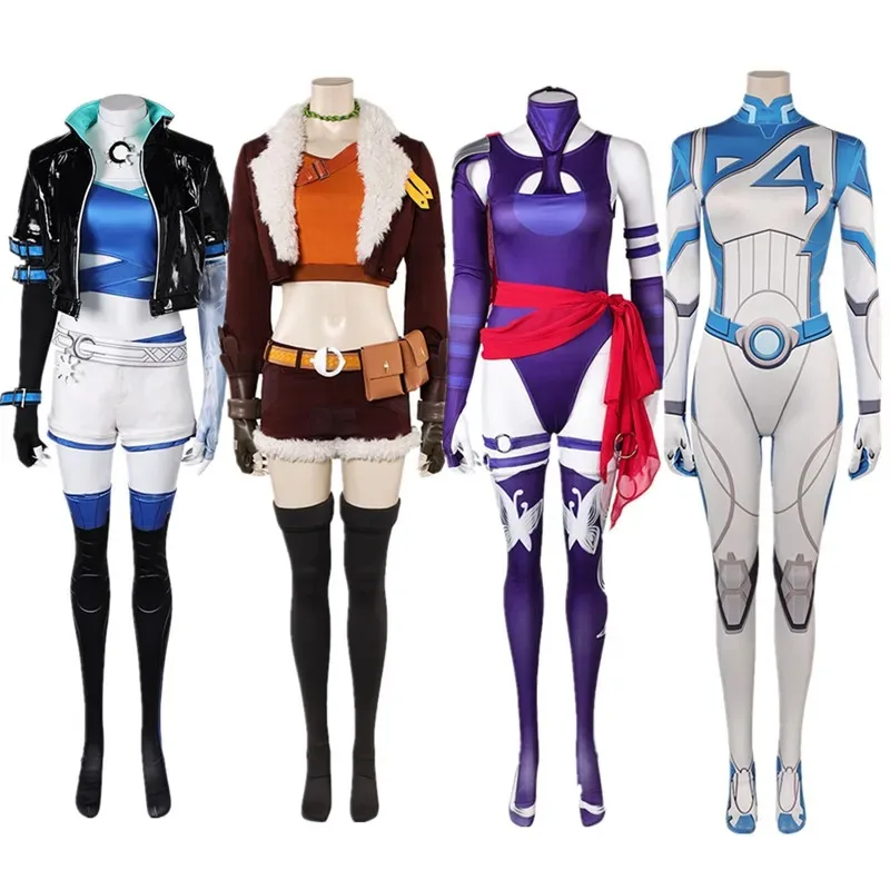 

Doreen Cosplay Green Fantasia Rivals Luna Snow Susan Storm Costume Psylocke Coat Pants Outfits Halloween Carnival Party Suit