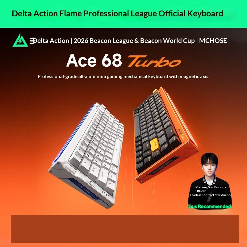 MCHOSE Ace 68 Turbo Magnetic Switch Mechanical Keyboard 16K Polling Rate Full Aluminum Wired For Valorant Esports Gaming Gamers