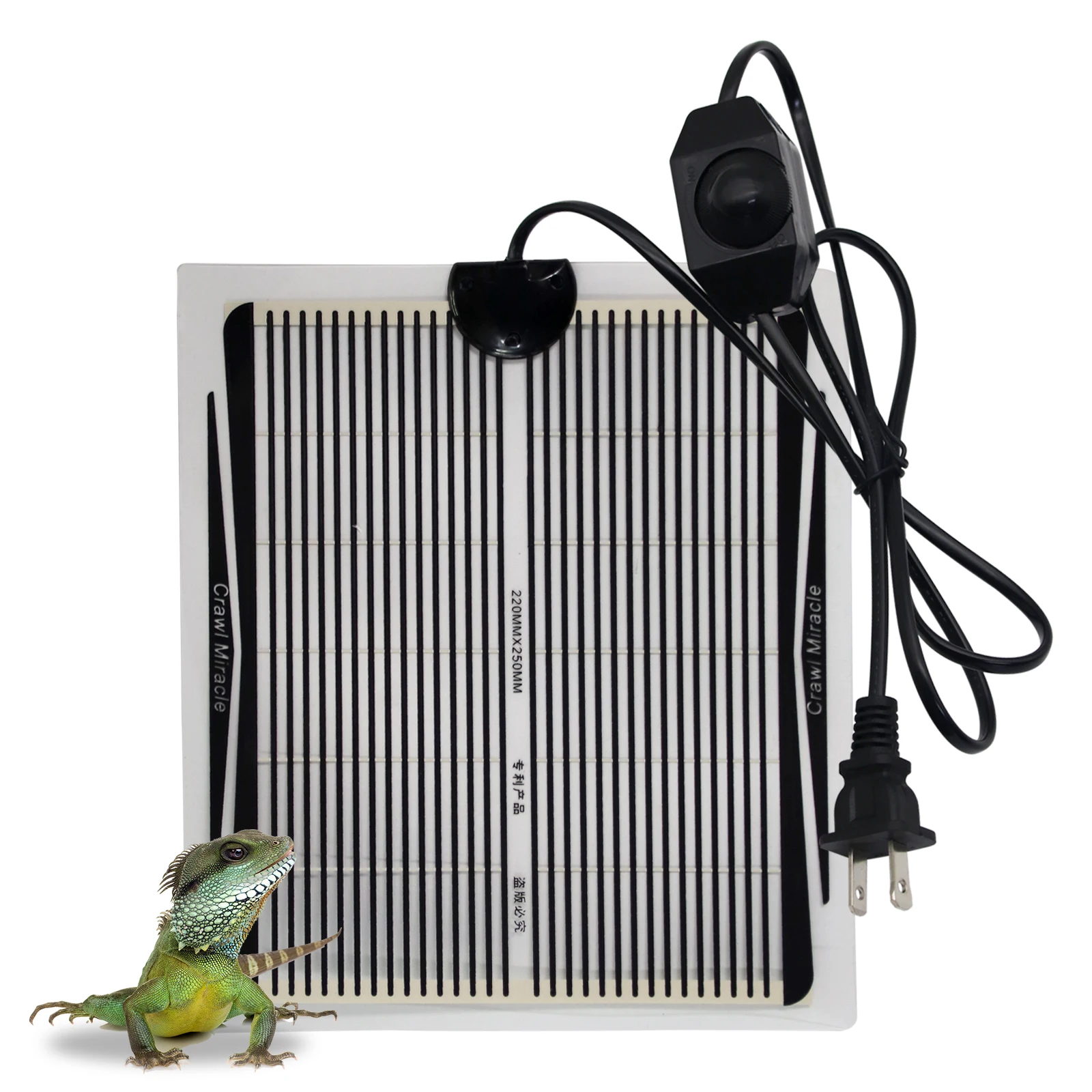 Almohadilla térmica para reptiles, Control de temperatura ajustable, terrario de lagarto, estera calefactora para animales pequeños, serpiente, tortuga, dragón barbudo, Gecko