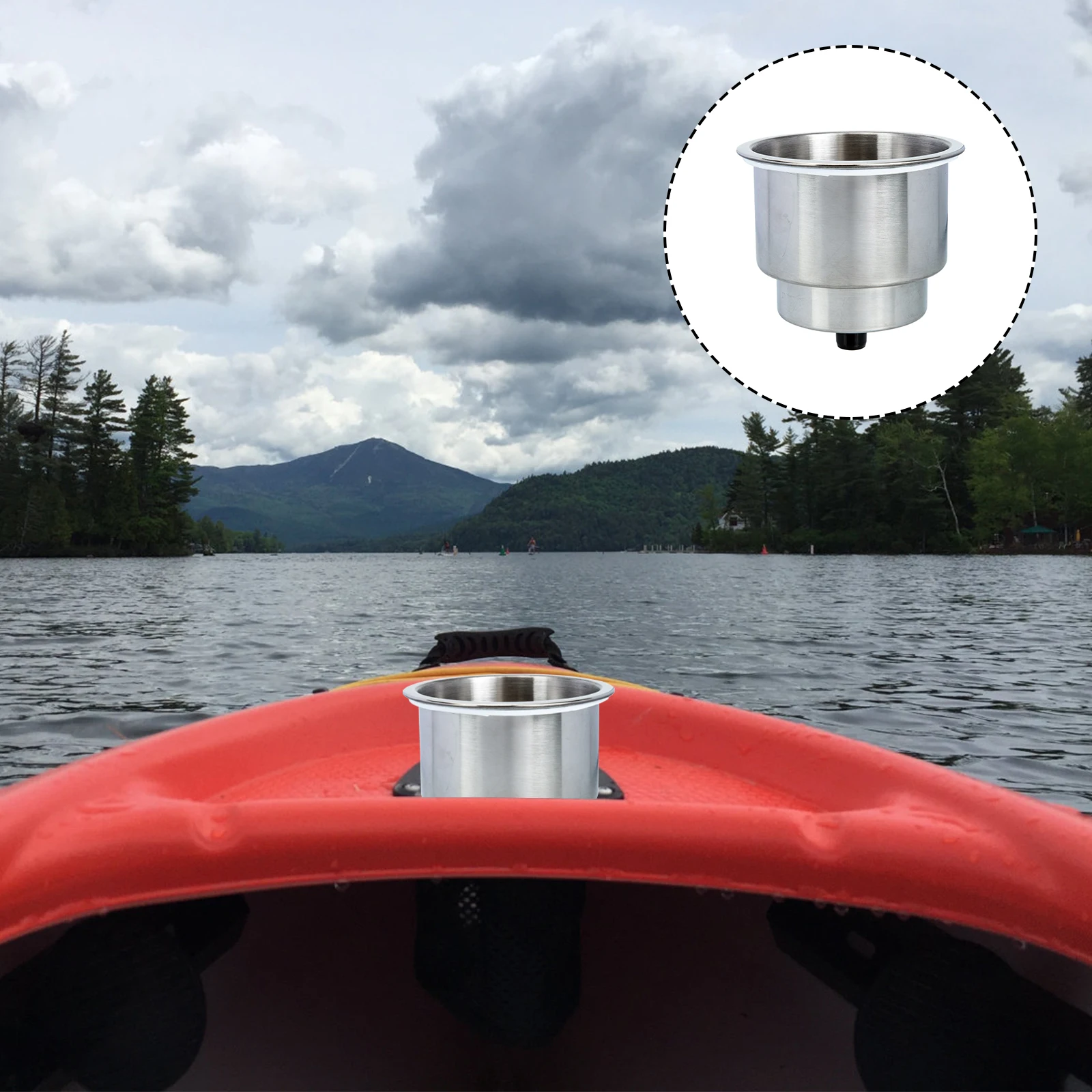

Stainless Steel Cup Holder Bottle Bracket Kayak Cupholder Multifunctional Accessory Multi-function Storage
