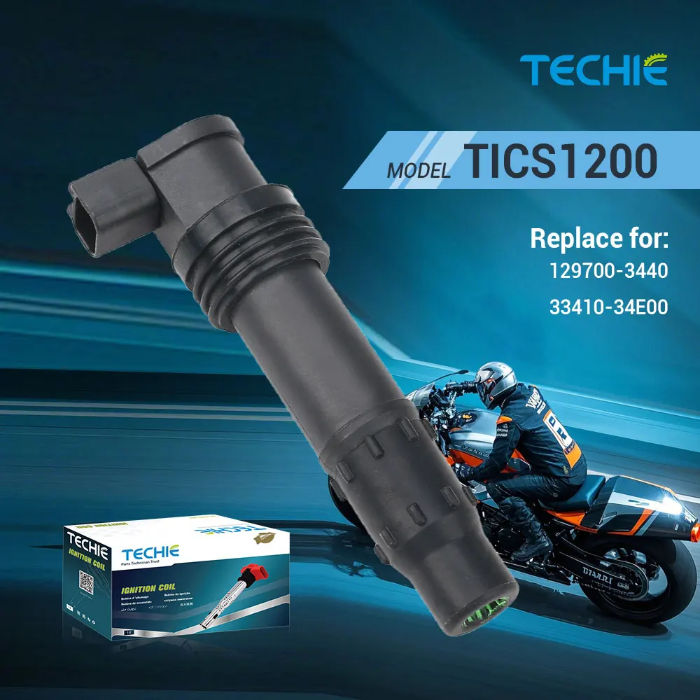

1PC Motorcycle Ignition Coil TICS1200 Replace for 129700-3440 33410-34E00 1297003440 3341034E00