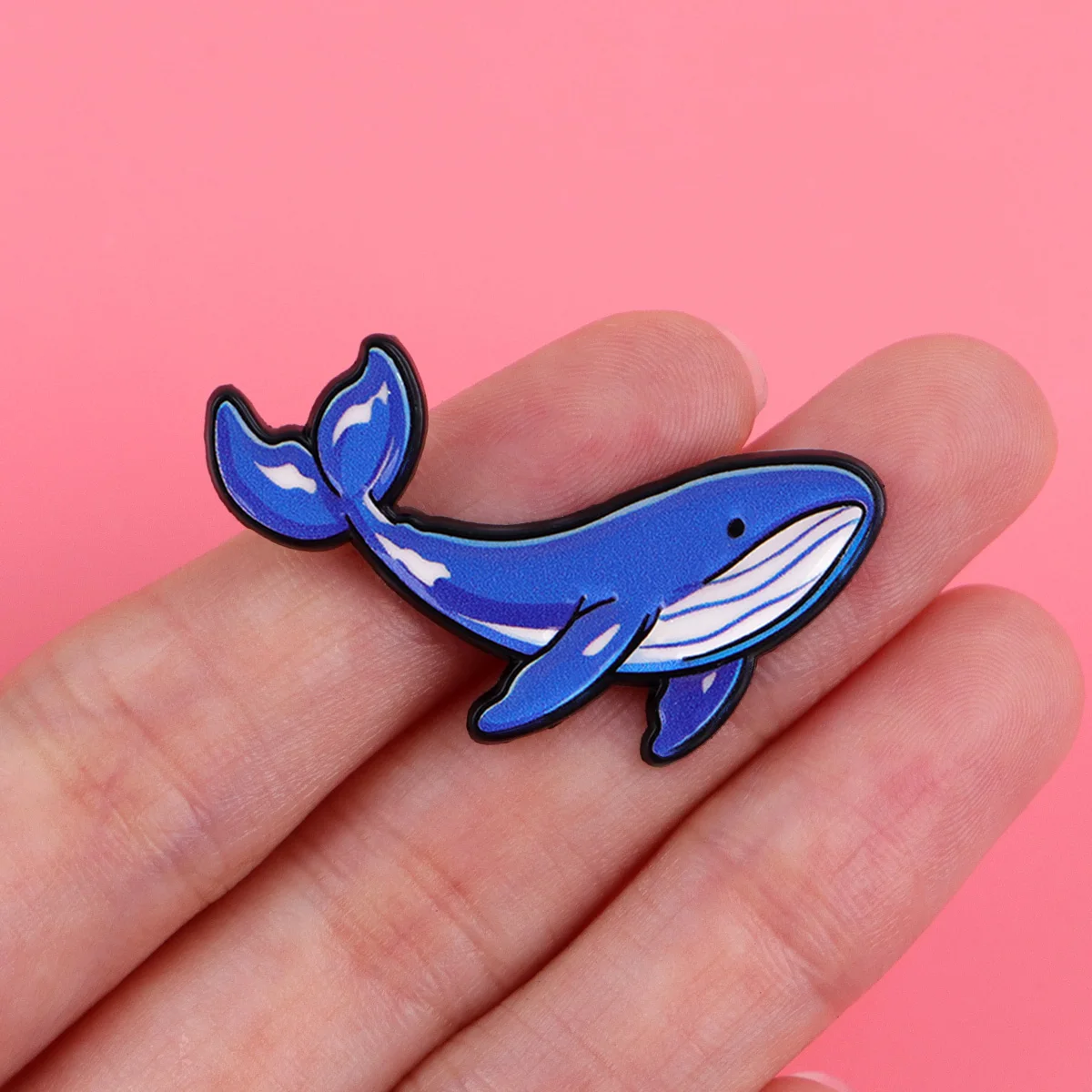 Cute Blue Whale & Whale Shark Enamel Pins Ocean Animal Brooches for Backpacks & Jackets Jewelry Clothing Decoration