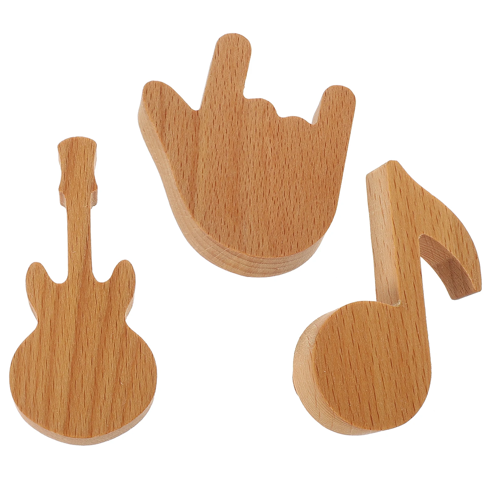 

3pcs Finger Coat Hooks Wooden Wall Coats Wooden Hooks Hanger Home Decor Storage Organization Space Saving Practical