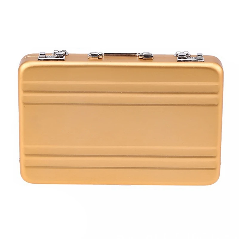 1/6 Doll House Miniature Aluminum Alloy Suitcase Briefcase Toy For 1/6 Doll House Decorate Accessory