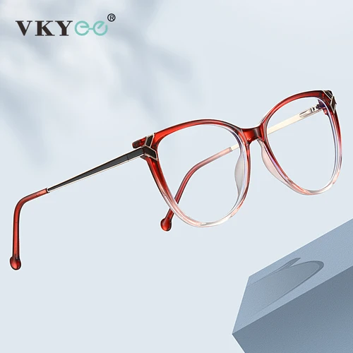 Imagen 2 del producto VICKY, gafas de lectura simples y personalizadas con forma de ojo de gato, gafas antiluz azul para mujer, prescripción personalizable 87057