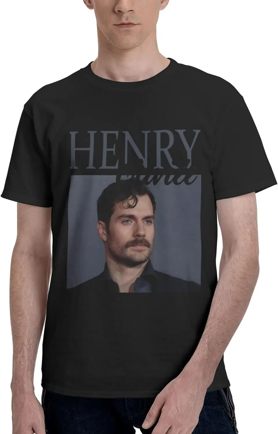 Henry Cavill T Shirt Men's Casual Lightweight Basic Short Sleeve Crew Neck Cotton Graphic Tee Clothes