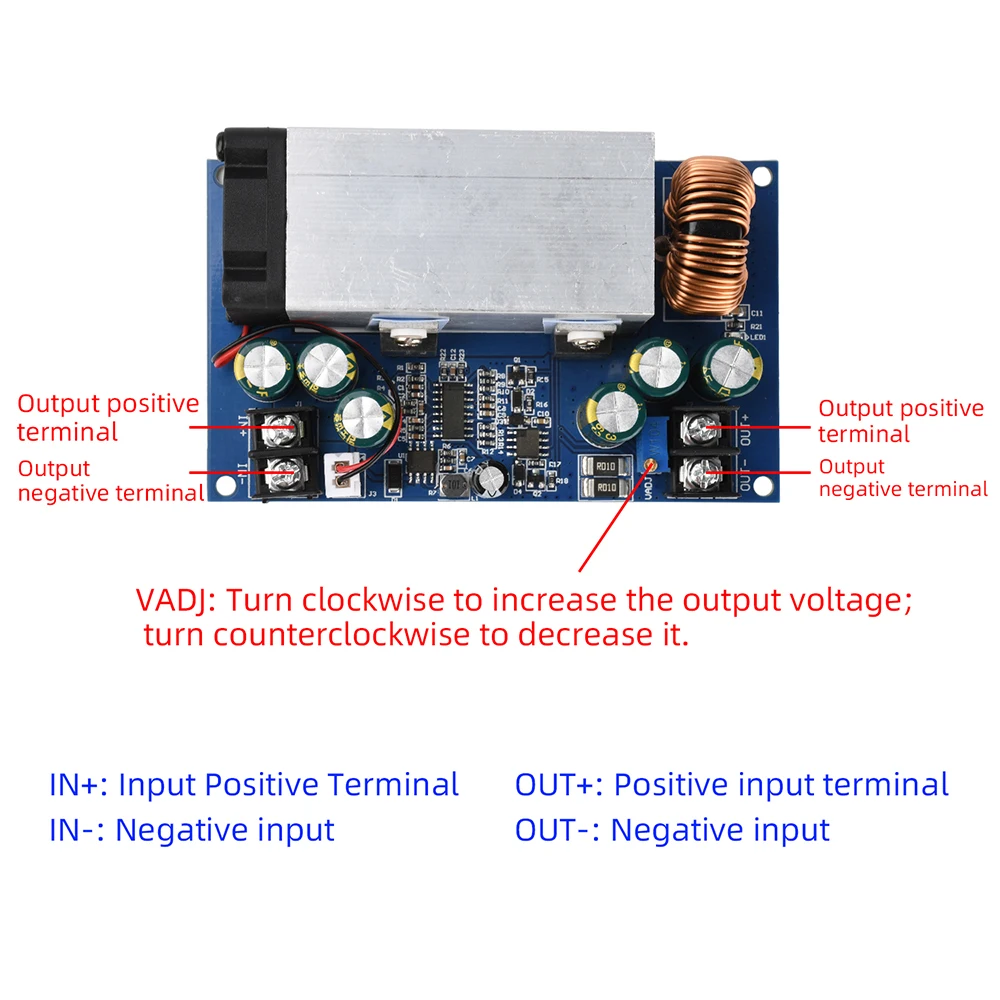 25A 600W Buck Converter DC-DC Step-Down Power Module 12V-75V TO 5V19V 21V 24V 48V Adjustable DIY Buck Regulator LED Driver CC/CV