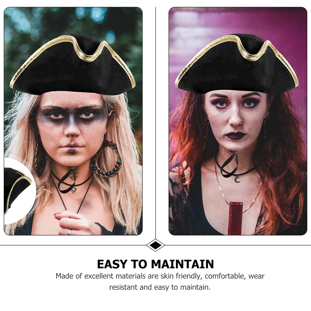2 قطعة قبعة القراصنة تأثيري حلي مريحة الجلد ودية مقاومة للاهتراء لدور حفلة كرنفال الهالوين