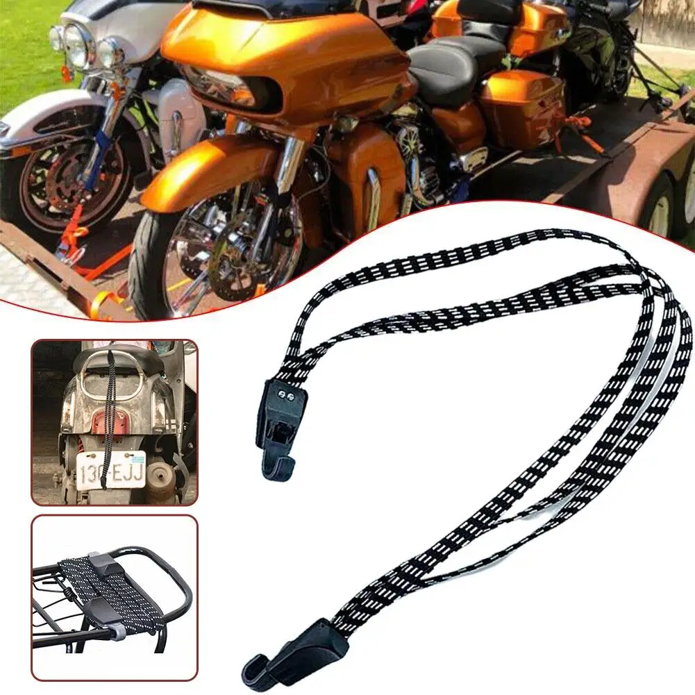 

Universal 65cm Motorcycle Luggage Strap Moto Helmet Buckle Retractable Fixed Protective Net Elastic Gears Rope High-strengt X0y3