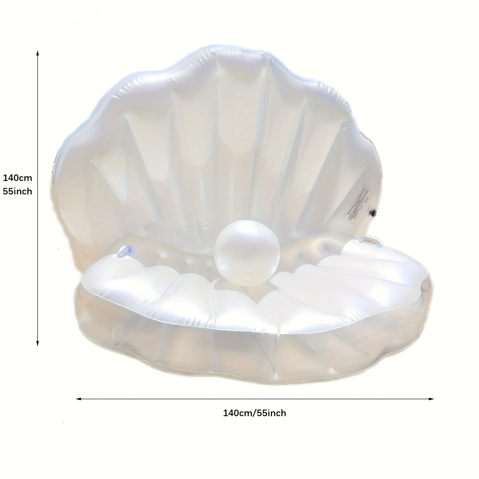 1 PC สีขาวออกแบบ Inflatable SHELL FLOAT PVC Pool Lounge สําหรับฤดูร้อน Beach PARTY น้ําผ่อนคลาย