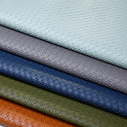 100x137cm Woven Pattern Synthetic Leather Fabric Soft PU Leather Sewing Diy Sofa Background Car Interior Upholstery Home Decor