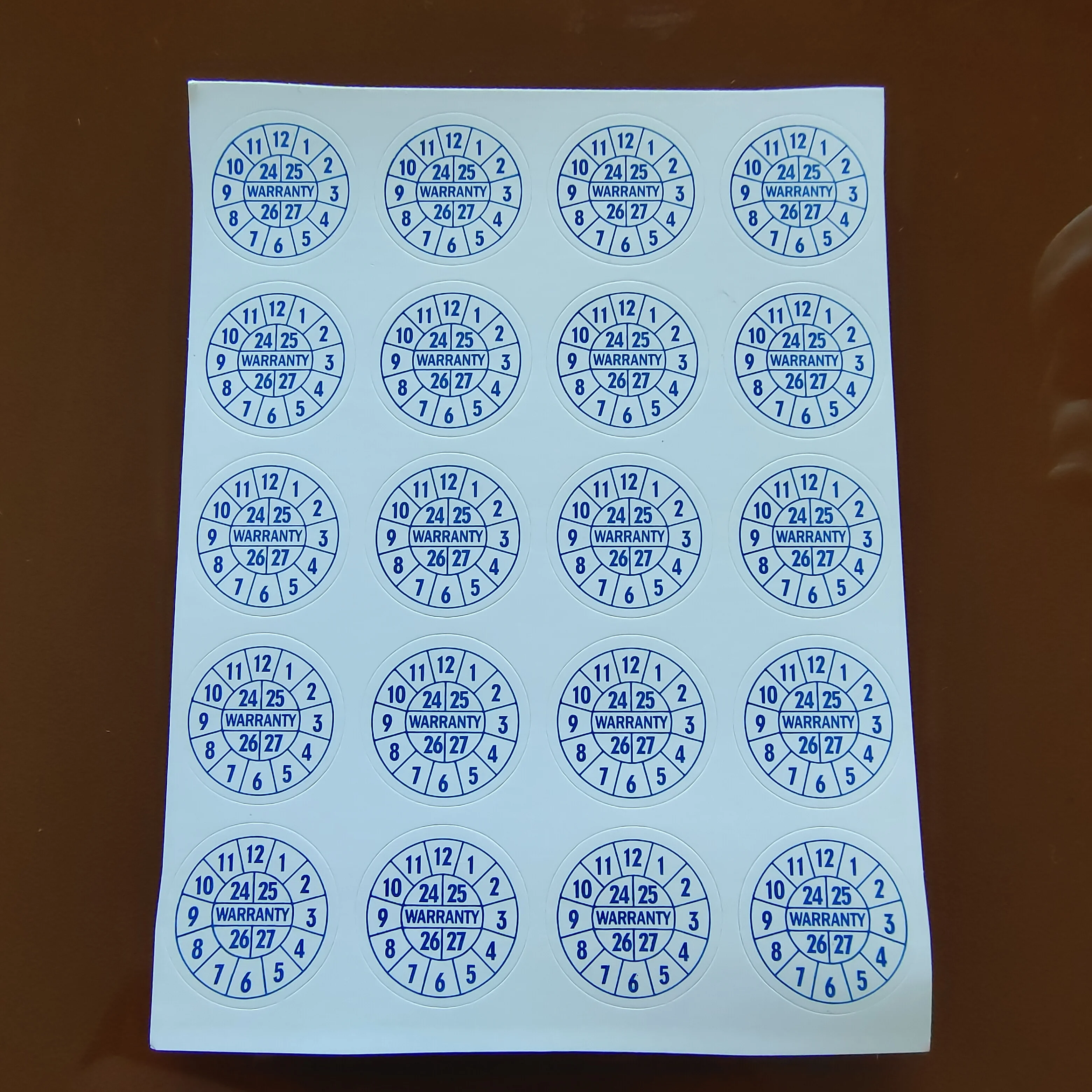 100 個 20 ミリメートル有効期限ステッカー脆い紙保証無効ラベル修理保証有効年月不正開封証拠セキュリティシール