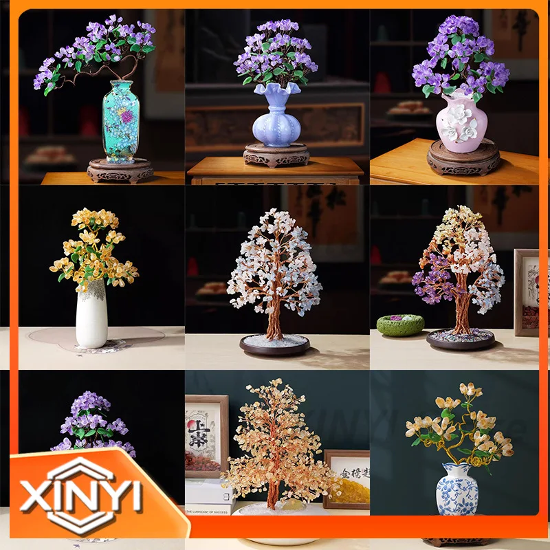 Natural Citrine Crystal Tree for Wealth Attraction Decorative Ornament for Business Opening and Store Decoration
