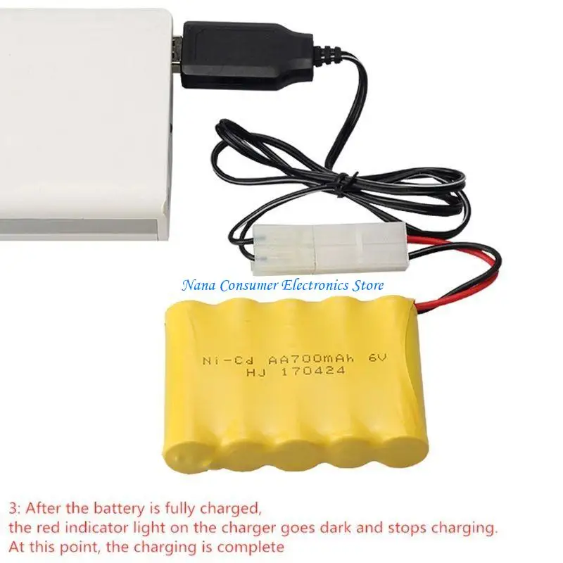 G7NE Rechargeable Battery Ni-Cd Ni-MH Batteries KET-2P Plug Adapter 6V 250mA