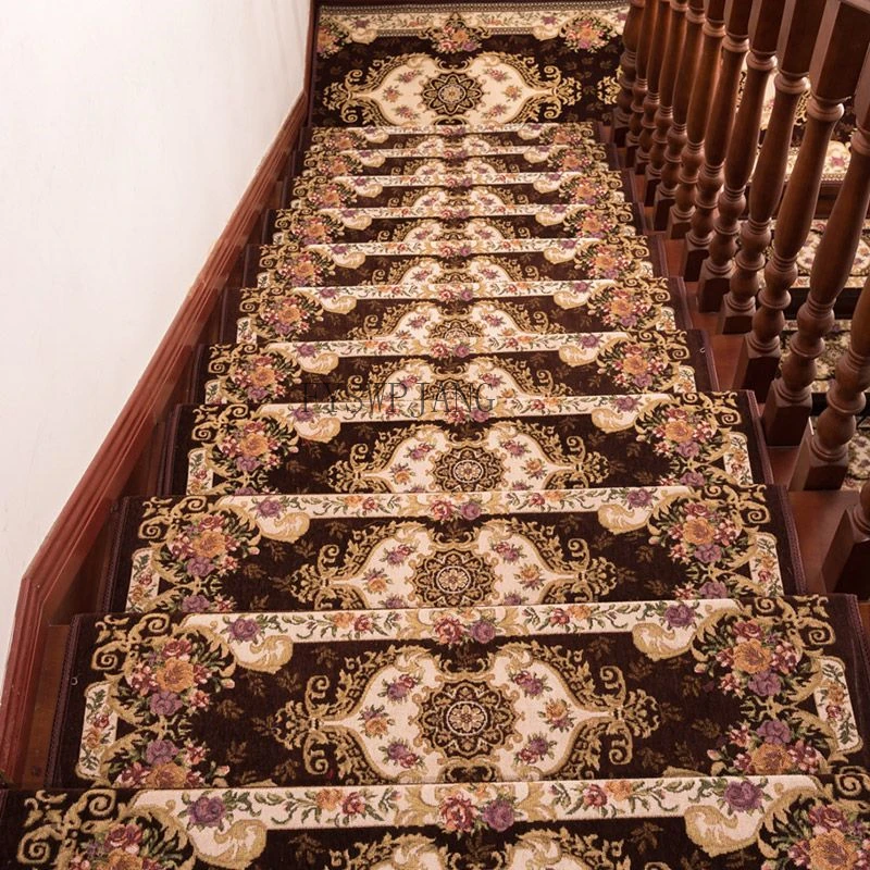 

European Style Stair Carpet Self-Adhesive Anti-Slip And Stain-Resistant Stair Mat Step Foot Pad Solid Wood Cement Stair Sticker