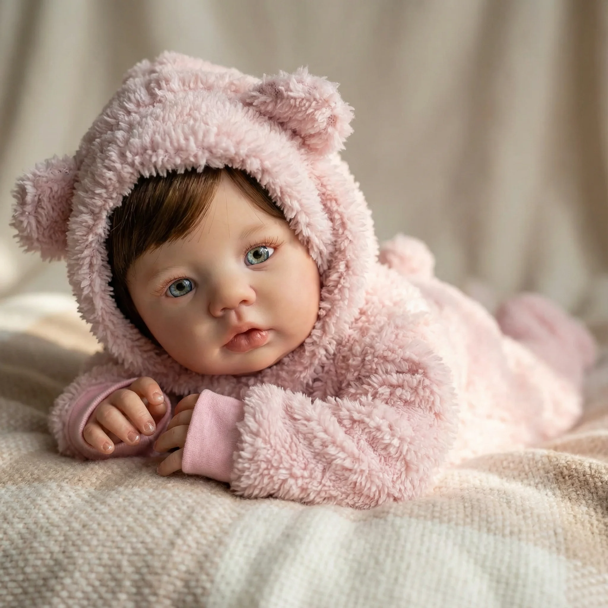 NPK Abigail 19-inch Newborn Baby Doll - Lifelike Cuddly Realistic 3D Skin with Visible Veins Multiple Layers Painting