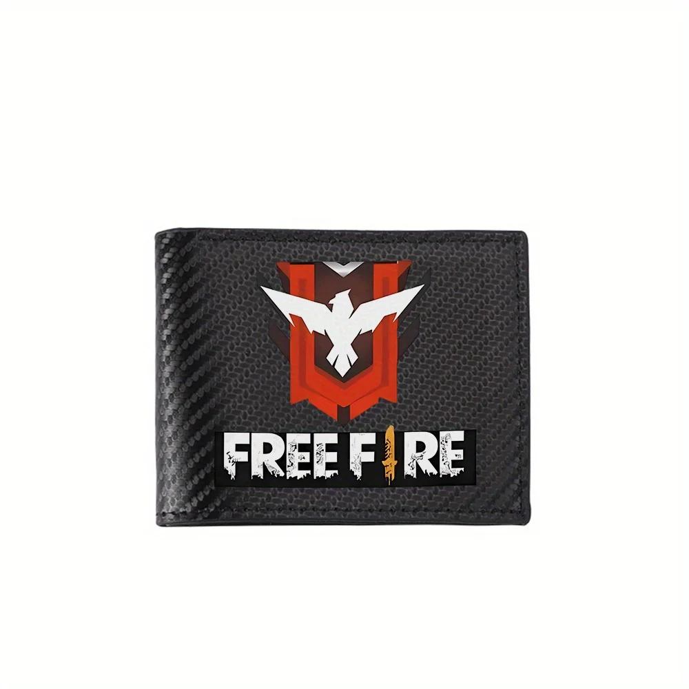 White bird shield logo,game title Men's Wallets Simple Business Modern Stylish Printing Design Gifts For Father Boyfriend Christ
