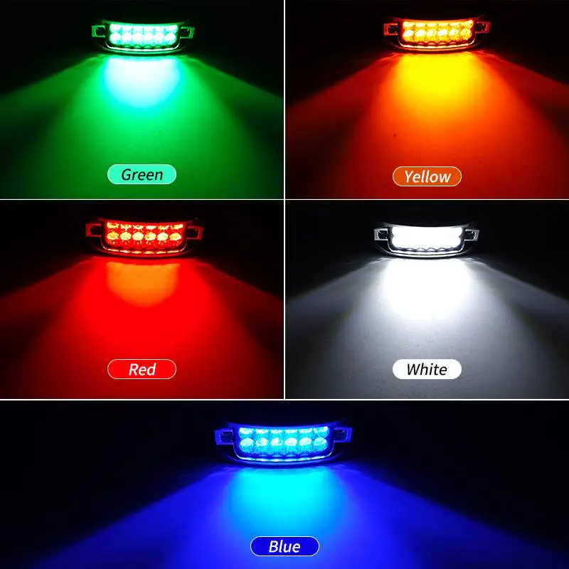 2Pcs Universal Amber LED Side Marker Lights 12/24V Clearance Turn Signal Lamps for Truck Cargo Van