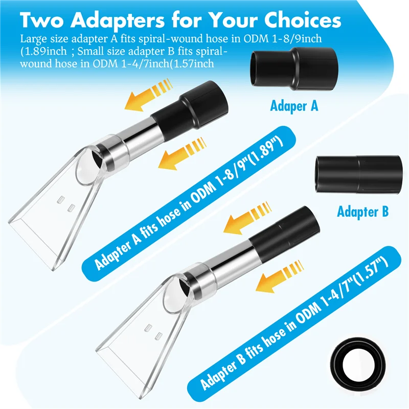 عصا يدوية لأداة استخراج برأس شفاف لتنظيف المفروشات والسجاد، عصا تفريغ تفاصيل السيارة لـ Truckmountsa83x