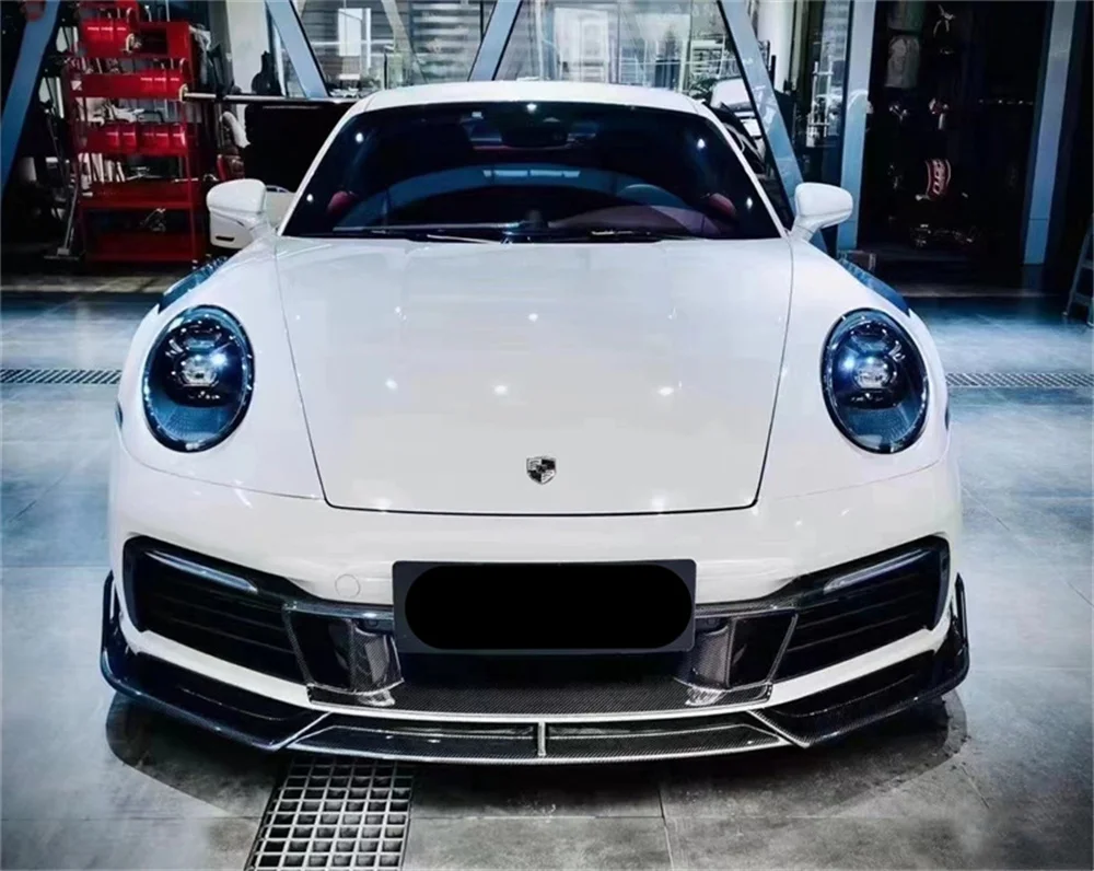 

Suitable for Porsche 992 911 modified car accessories, X-style carbon fiber front bumper lip, car tools