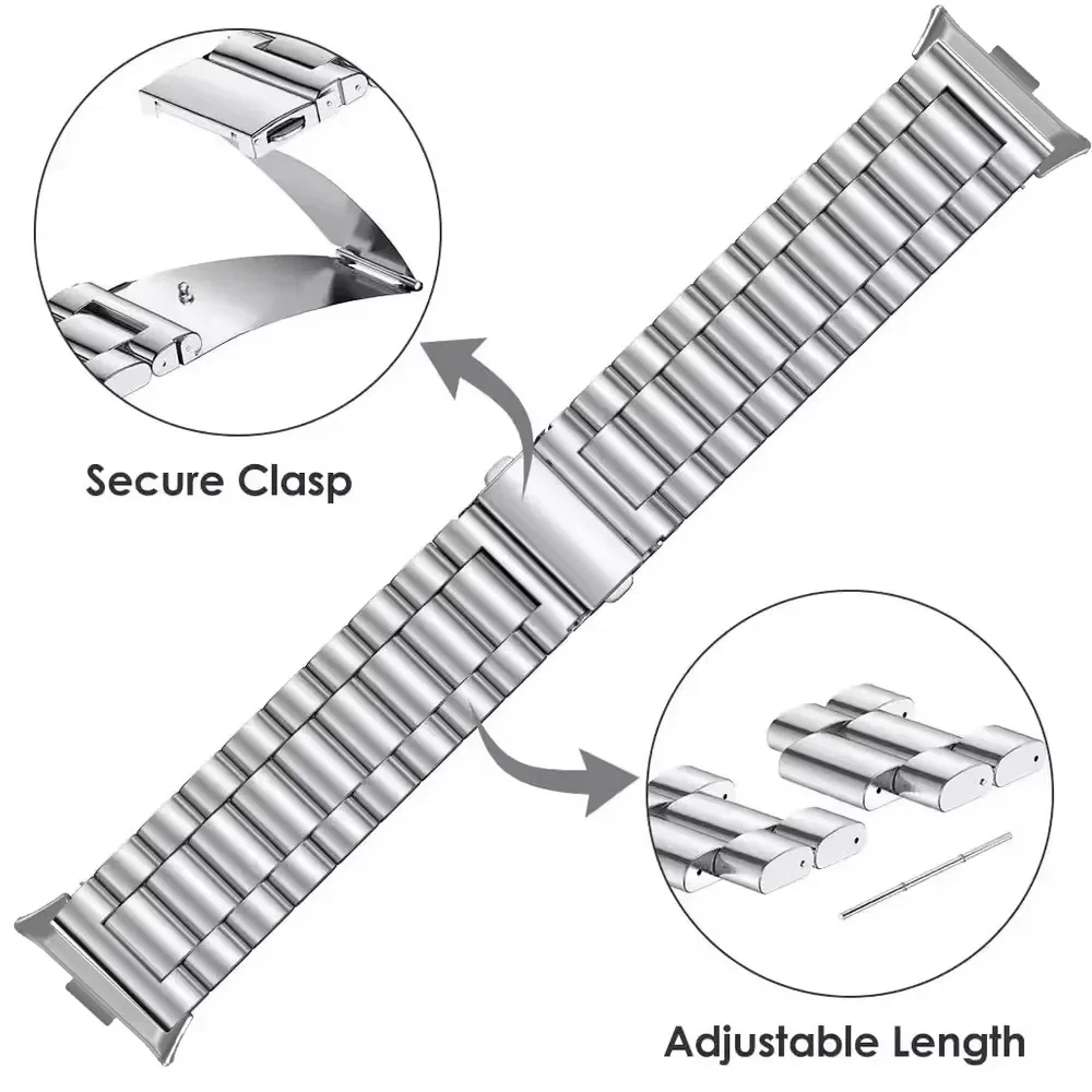 Metallarmband für Redmi Watch 6 Active/Lite 6/5/4 Edelstahl-Metallarmband für Xiaomi Band 10 Pro 9 Pro 8 Pro Armband – Detail 4