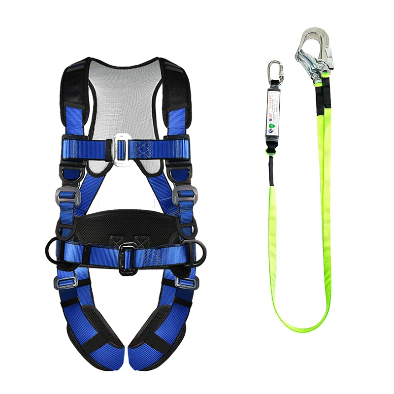 Industrial Construction Polyester Fall-proof Seat Belt 5-point Rescue Rope Aerial Workers Climbing Straps