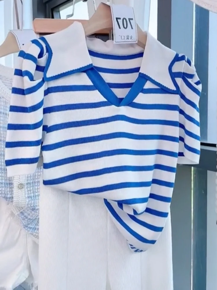 

Мягкий, приятный для кожи вязаный топ из ледяного шелка, повседневная летняя антивозрастная толстовка с капюшоном, удобная ort Sve irt, корейский свободный крой