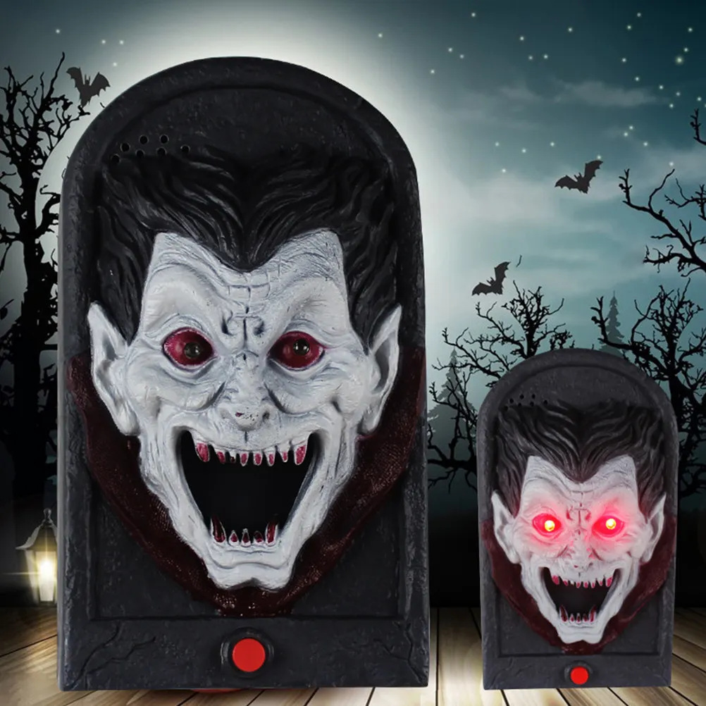 

1Pcs Scary Doorbell Halloween Themed Glowing Eyes Sound Activation Frightful Entrance Alert for Home Club Bar Decoration