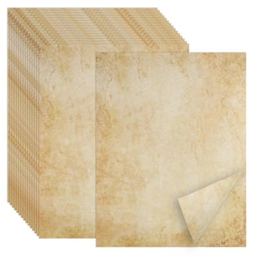 70PCS Paper 8.5 x 11 in Parchment paper for Writing Letter writing Paper, Decorative Printer Paper for Invitation, Letter, Resu