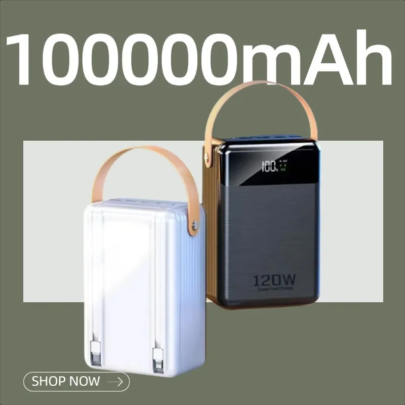 

120W Fast Charging 100000mAh High-capacity Power Bank Outdoor Power Supply