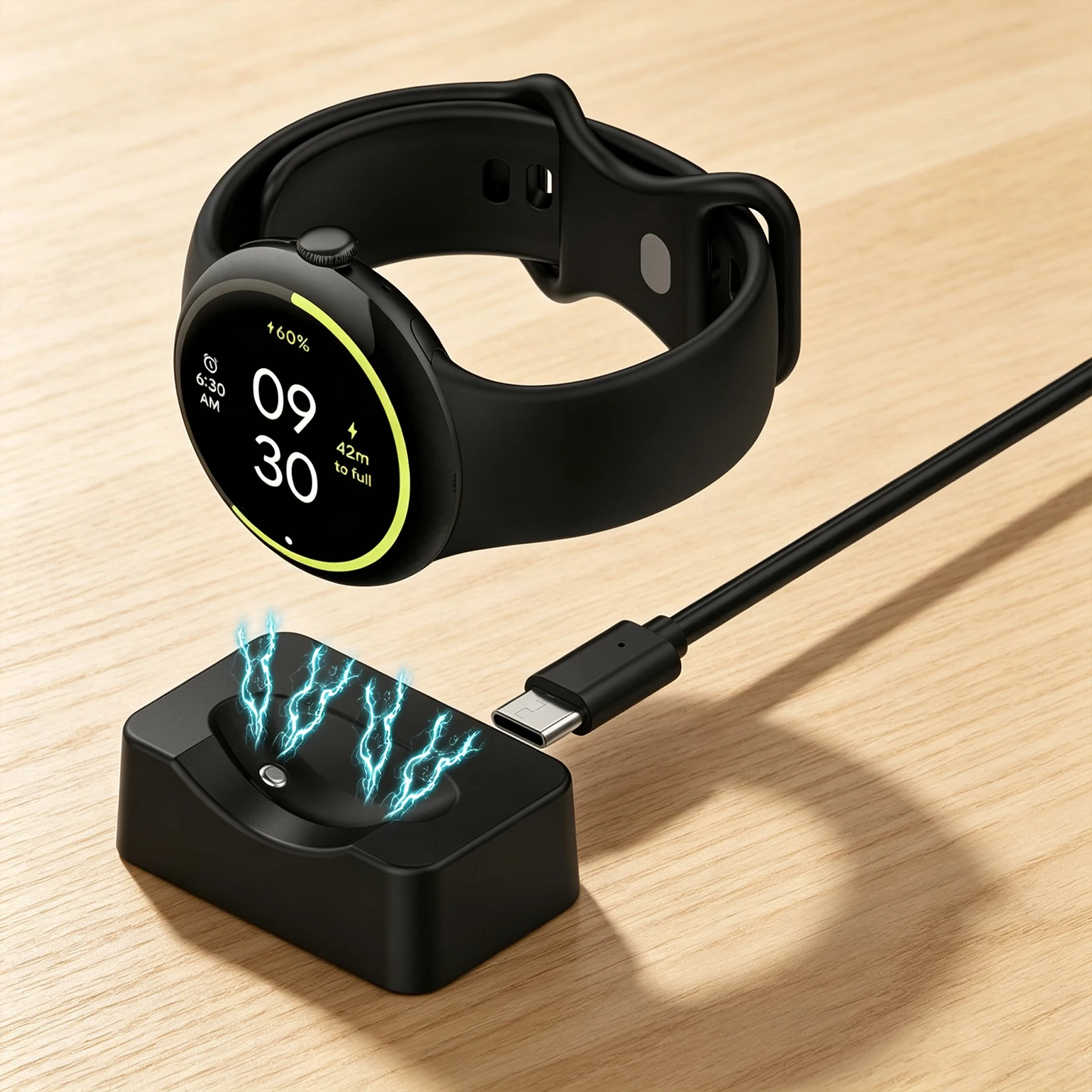 Magnetic Charger Dock for Google Pixel Watch 4 Quick Charge Docks Magnetic Adsorption Stand for Pocket Business Trips Office