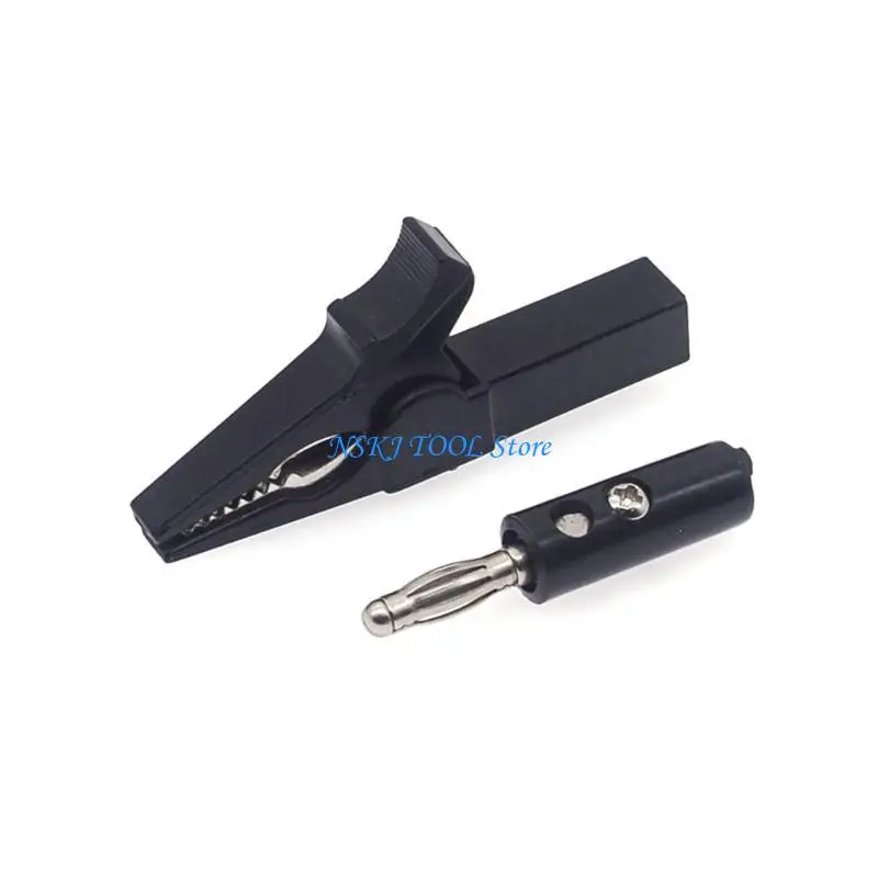 L8RC Alligators Clip Banana Plug Test Probes Insulated Electric Clip for Testing