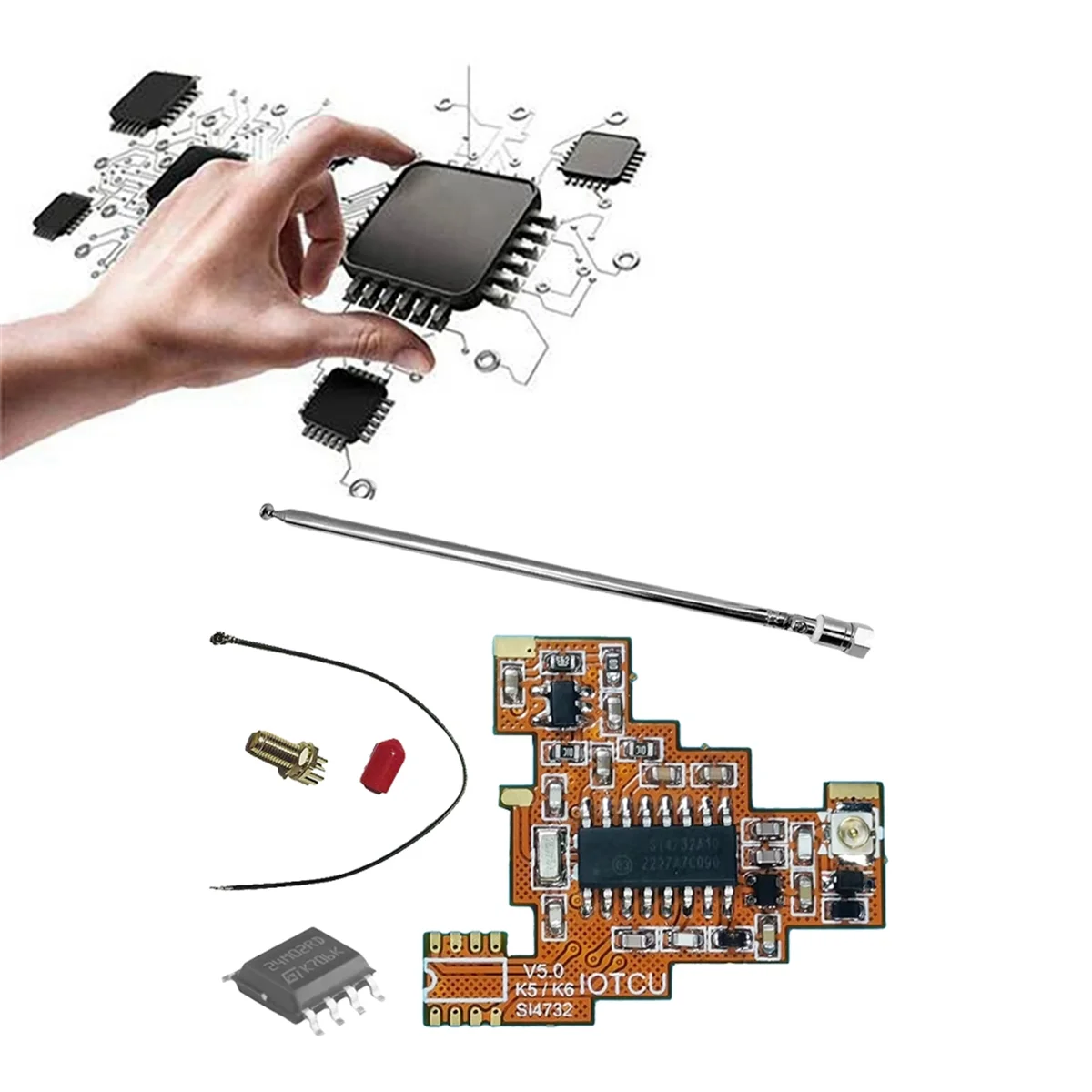 A17Z SI4732 V5.0 FPC Module+2M Chip+Antenna for Quansheng UVK5 UVK6 HF Shortwave Full Band/Single Sideband Reception