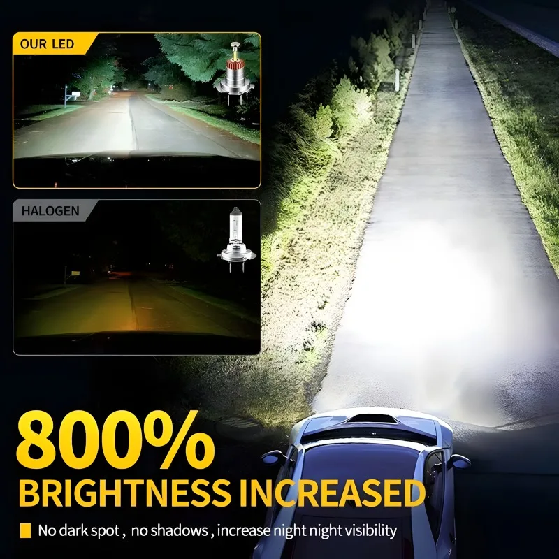 80 واط R7S 360 درجة 4 الجانب مصباح تلقائي LED المصابيح الأمامية سطوع عالية H7 H11 H4 فك نماذج السيارات الأوروبية #3