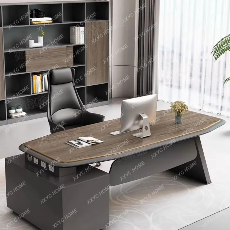 XX Luxury Executive Desk Storage Drawers Modern Decoration Office Table Furniture Room Gaming Computer Height Horizontally