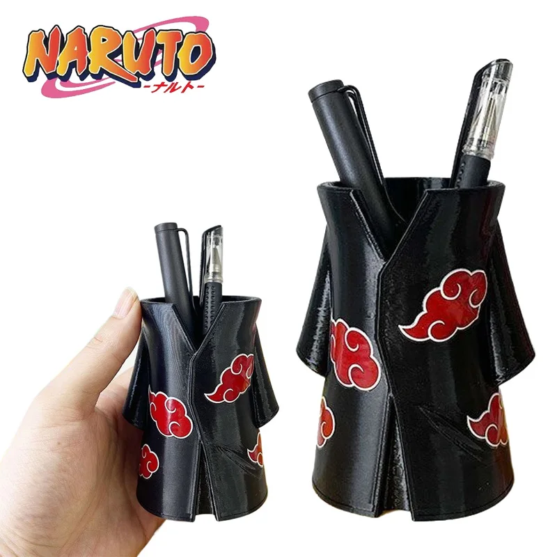 Naruto Akatsuki Pen Holder Anime Organizer Desktop Makeup Brush Storage Office Home Desk Decor Holiday Home Study Storage Gift